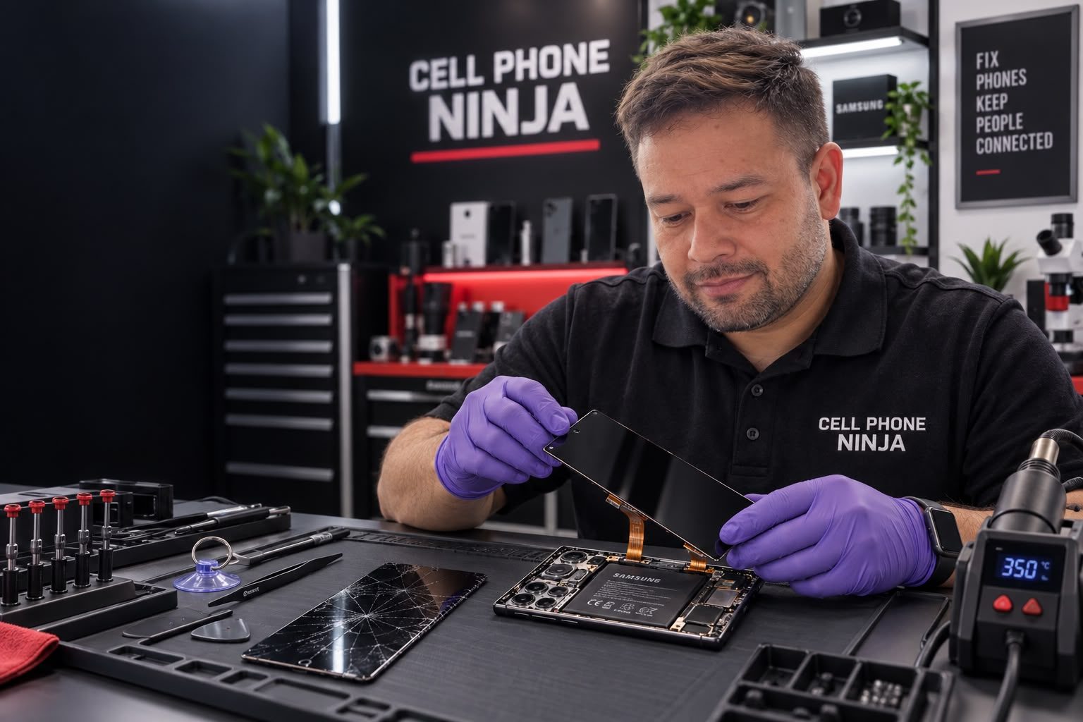 Board-level repair with precision tools