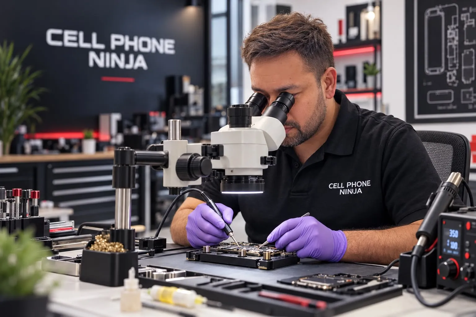 Microsoldering under the microscope